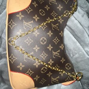 Louis Vuitton Brown and Tan Monogram Shoulder Bag